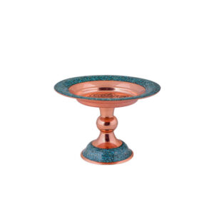 Turquoise Inlaid Copper Candy Dish Model Zivar