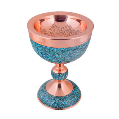 Decorative Bowl Persian Artisan-Crafted Turquoise Inlay Tara