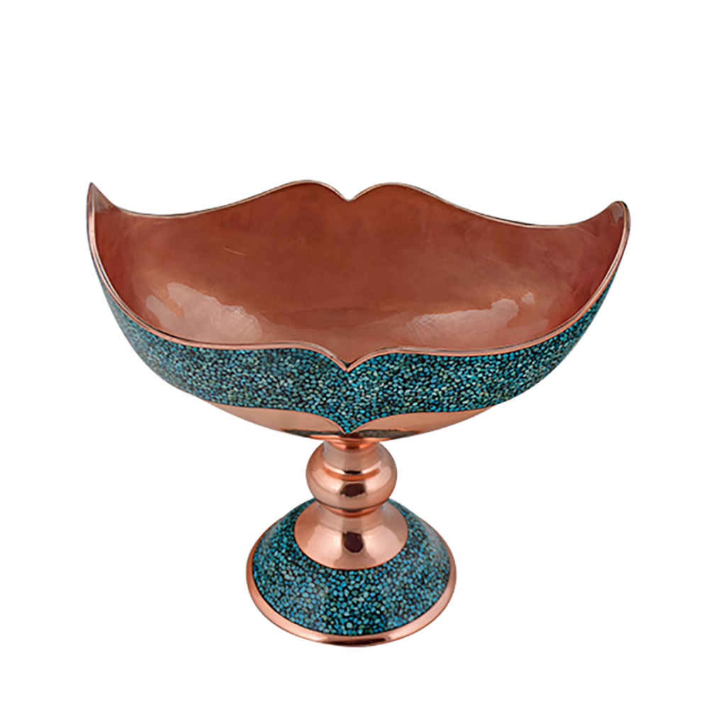 Turquoise Inlay Copper Bowl Model saghar
