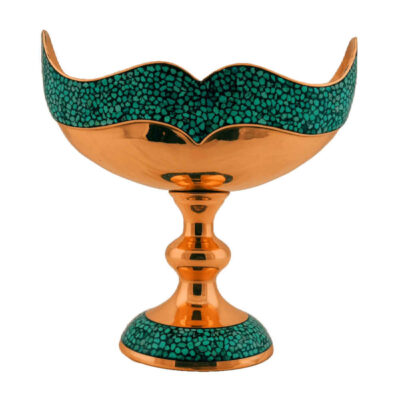 Turquoise Inlay Copper Bowl Model Kashkul