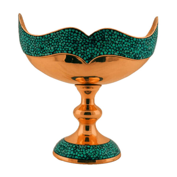 Turquoise Inlay Copper Bowl Model Kashkul