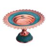 Pedestal Turquoise Inlay Copper Dish Model Karimi