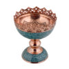 Decorative Bowl Persian Artisan-Crafted Turquoise Inlay Ayeh