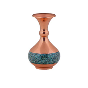 Turquoise Inlay Copper Vase Model Raha