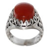 Persian Yemeni Aqeeq Silver Ring for Men Ahmad