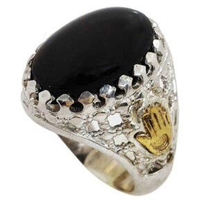 Yemeni Aqeeq Men’s Silver Ring Model Tavakol