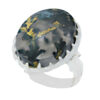 Persian Dendritic Agate Shajar Silver Ring for Men Farshad