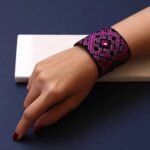 Persian Embroidered Bracelet Model Alma