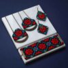 Persian Embroidered Necklace, Bracelet & Earrings Set Hasti