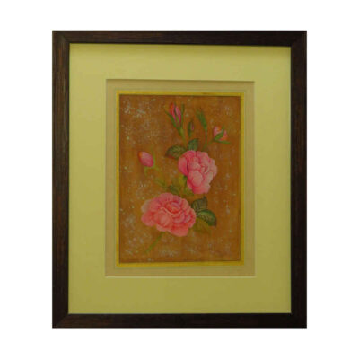 Original Flower Art Painting – Watercolor on Cardboard Roses by Samira Kazemzadeh
