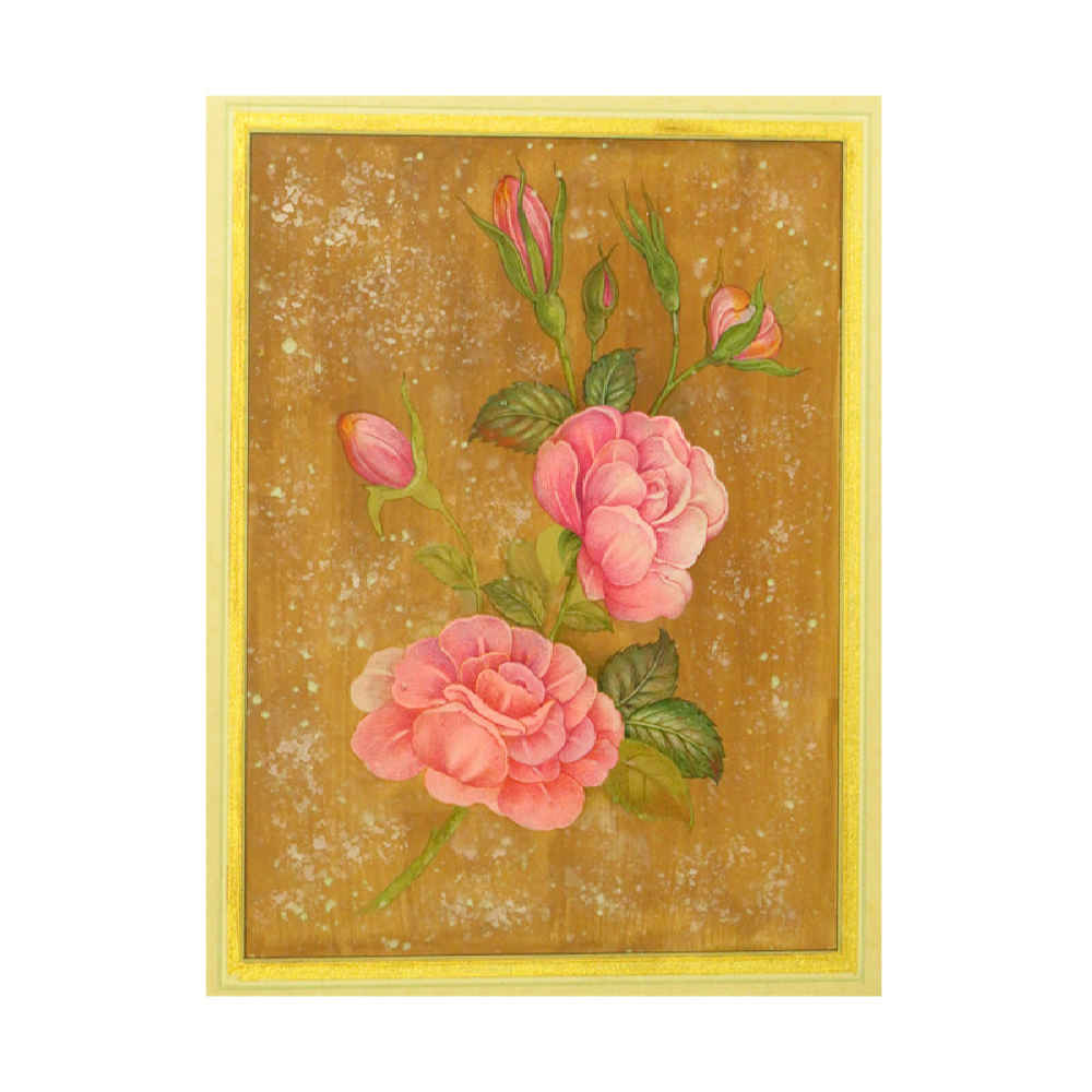 Original Flower Art Painting – Watercolor on Cardboard Roses by Samira Kazemzadeh