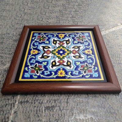Decorative Persian Framed Ceramic Tile – Farima