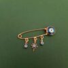Evil Eye Safety Pin Brooch – Stylish Protection Accessory