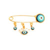 Evil Eye Safety Pin Brooch – Classic Protective Charm