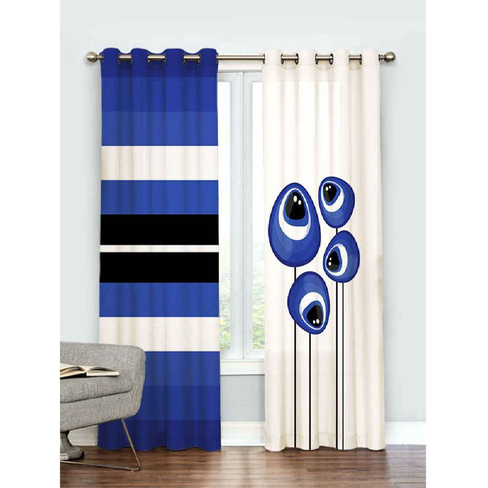 Printed Velvet Eyelet Curtain – Cheshm Nazar