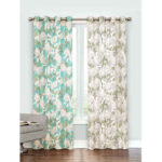 Printed Velvet Eyelet Curtain – Homa