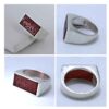 Islamic Yemeni Aqeeq Silver Ring for Men Abdellah