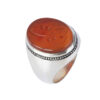 Islamic Yemeni Aqeeq Silver Ring for Men Almalek Allah