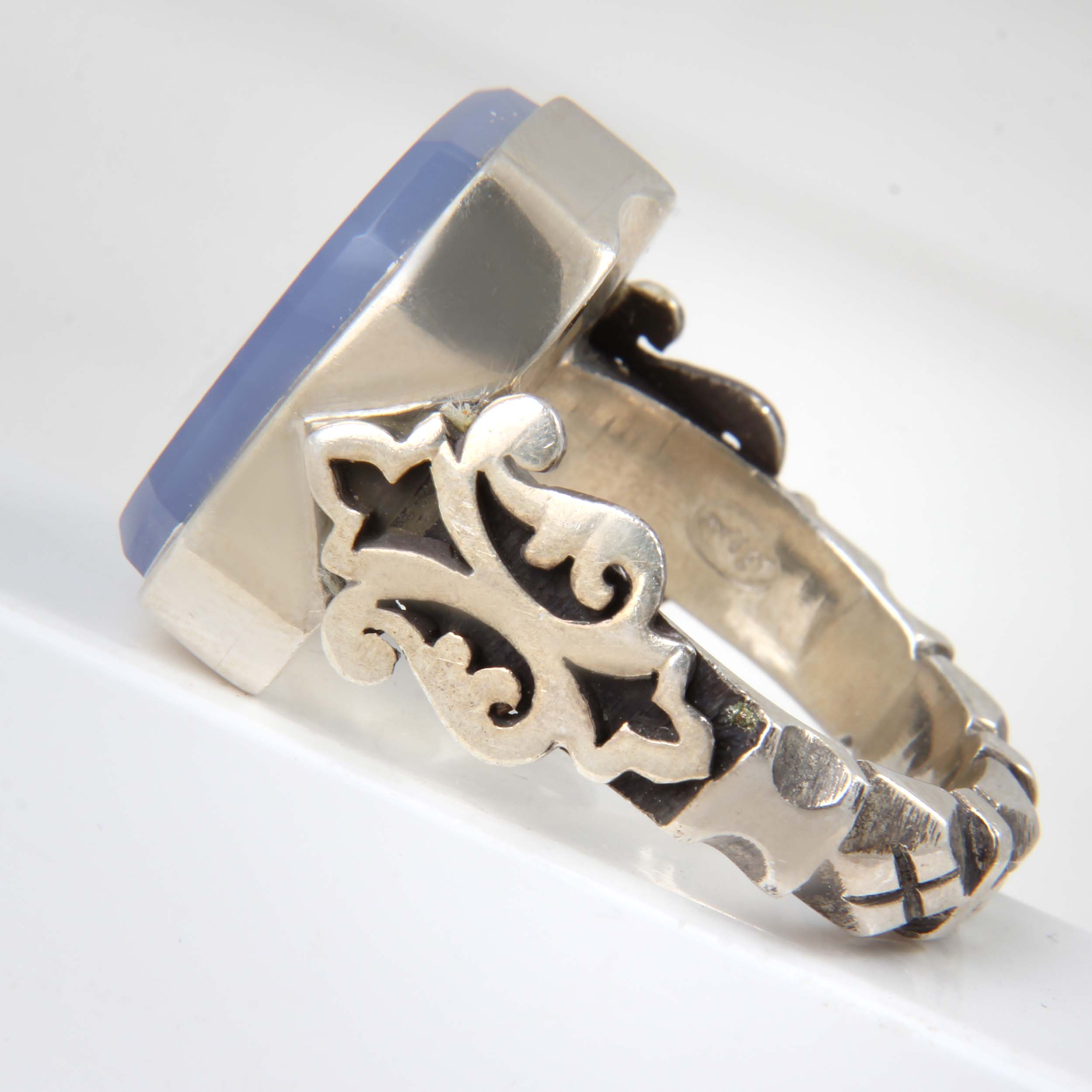 Islamic Yemeni Aqeeq Silver Ring for Men Hussain