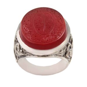 Islamic Agate Men’s Silver Ring Model Varesin