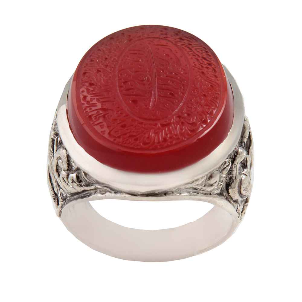 Islamic Yemeni Aqeeq Silver Ring for Men Varesin