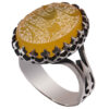 Islamic Yemeni Aqeeq Silver Ring for Men Ya Alamdar