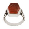 Islamic Yemeni Aqeeq Silver Ring for Men Ya Zeynab Kobra