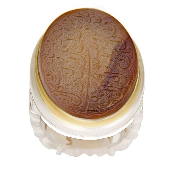Islamic Yemeni Aqeeq Silver Ring for Men Ayeh