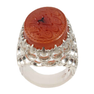 Islamic Aqeeq Men’s Silver Ring Model Mesbah