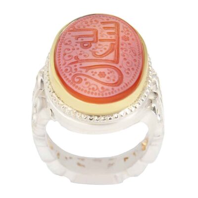 Islamic Yemeni Aqeeq Silver Ring for Men Sobhan Ollah