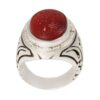Islamic Yemeni Aqeeq Silver Ring for Men Ya Hussain
