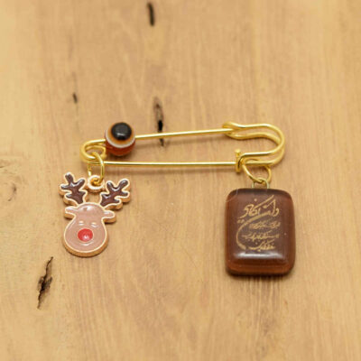Islamic Safety Pin Brooch for Kids Deer