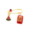 Islamic Safety Pin Brooch for Kids Watermelon