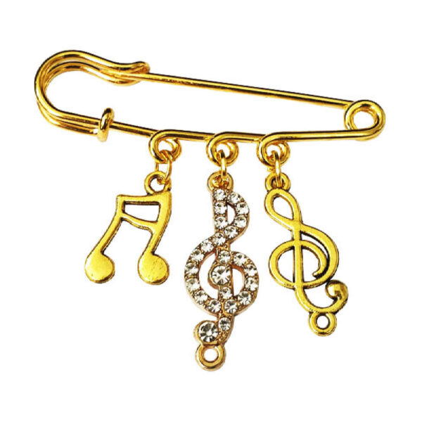 Modern Safety Pin Brooch Symphony Design – Artistic and Trendy