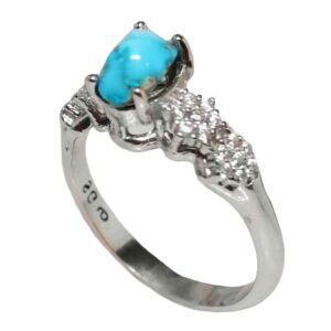 Neyshabour Turquoise Women’s Silver Ring Model Nahal