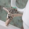 Handcrafted Persian Silver Ring with Neyshabur Turquoise Niloofar