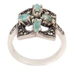 Handcrafted Persian Silver Ring with Neyshabur Turquoise Parnia