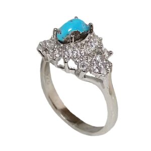 Neyshabour Turquoise Women’s Silver Ring Model Pegah