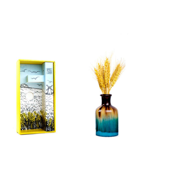 Treasured Persian Artisanal Pottery Jug & Wheat Gift Set