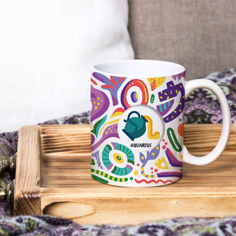 Persian Zodiac Mug – Bahman Pattern Symbol