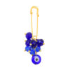 Safety Pin Brooch with Evil Eye Design – Stylish Protection Accessory