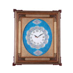 Handcrafted Persian Wooden Wall Clock – Khatam Marquetry Art, Classic