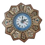Handcrafted Persian Wooden Wall Clock – Khatam Marquetry Art, Elena