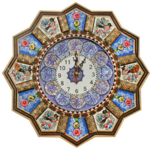 Persian Khatam Kari Wall Clock Model Elma