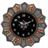Handcrafted Persian Wooden Wall Clock - Khatam Marquetry Art, Hana