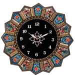 Handcrafted Persian Wooden Wall Clock - Khatam Marquetry Art, Hana