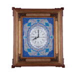 Handcrafted Persian Wooden Wall Clock - Khatam Marquetry Art, Karoobi