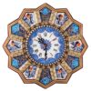 Handcrafted Persian Wooden Wall Clock - Khatam Marquetry Art, Khorshidi