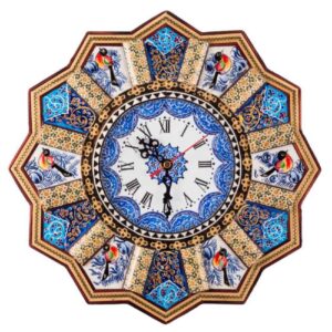 Persian Khatam Kari Wall Clock Model Khorshidi