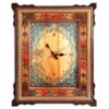Handcrafted Persian Wooden Wall Clock - Khatam Marquetry Art, Naghashi